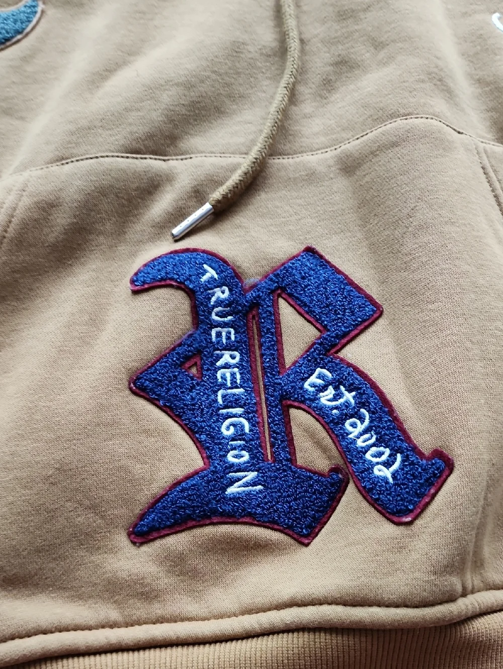 True Religion Brown Multi-patch Hoodie